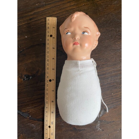 This Vintage Doll is OVER IT! Buy it for the mood. HR Etched on back. - Picture 1 of 8